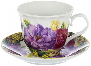 набор чайный (13) 6 чашек 250мл+6 блюдец+чайник 1000мл, подар.уп,CM-F13-SGB-025 000000000001163592