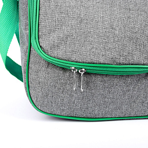 Термосумка-саквояж 22х24х17см внутренний слой ламинированый алюминий серый 000000000001212127