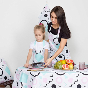 Фартук Этель "Квадраты" 65х60см, репс, пл.130г/м2, 100% хлопок 4126969 000000000001200093