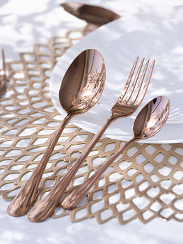 Набор столовыx ложек 2шт LUCKY Loft розовое золото нержавеющая сталь 000000000001212645