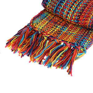 Вязаный плед с кистями Picasso Mona Liza, 140?180 см, акрил 000000000001130015