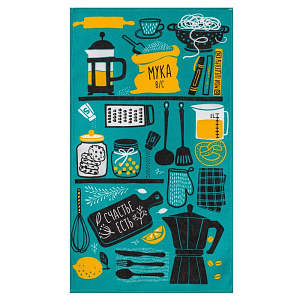 Полотенце кухонное Доляна Счастье есть 35х60см 100%хл 160г/м2 4136462 000000000001200815