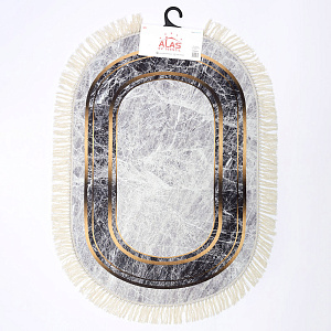 Набор ковриков 2шт (60х100см, 50х60см) ALAS EV TEKSTIL овальные полиэстер 000000000001212095