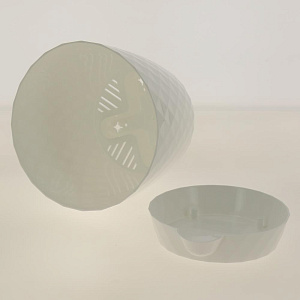 Горшок для растений Румба 1,5л белый с пристежным поддоном прикорневой полив 000000000001196338