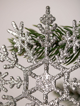 Декоративное украшение Снежинки 12х12см 2шт MANDARIN полистирол 000000000001209328