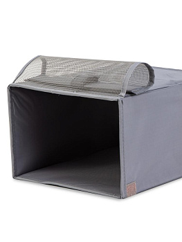 Короб органайзер для хранения обуви 35х22х16см серый полиэстер_ST 000000000001228744