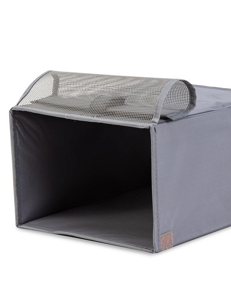 Короб органайзер для хранения обуви 35х22х16см серый полиэстер_ST 000000000001228744