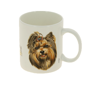 Кружка 420мл Человек собаке друг Йоркширский терьер костяной фарфор 000000000001193682