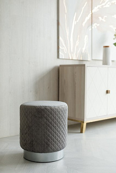 Пуф 35х35х40см DREAMBAG Honey серый велюр 000000000001211377