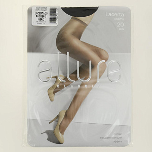 Колготки женские 20ден р.3 ALLURE Лацерта Неро Классические тонкие колготки для теплого сезона с усиленной верхней частью и укрепленным мыском 000000000001204901