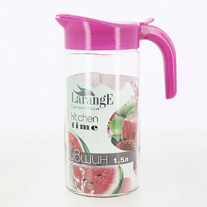 Кувшин 1,5л LARANGE АМФОРА АРБУЗ с крышкой Индиго стекло 000000000001212043