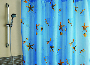 Штора для ванной V-Line, 180х180 см, полиэстер 000000000001022718