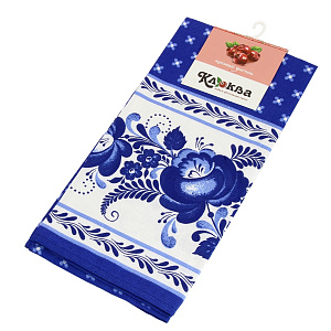 Полотенце кухонное Гжель Клюква, 70?50 см, рогожка 000000000001148905
