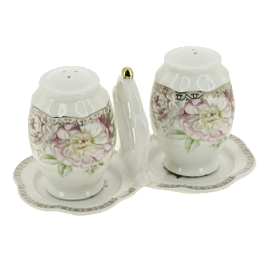 Набор для специй 3шт BALSFORD МЭРИДИТ (солонка/перечница/подставка) подарочная упаковка фарфор 000000000001206176