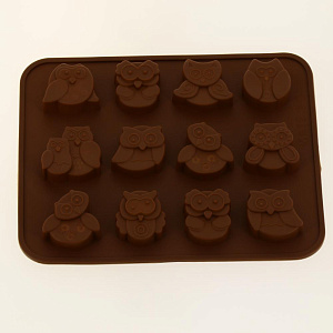 Форма для шоколадных конфет "Совы" VL80-330.Изготовлено из силикона. 000000000001190161