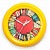 Часы настенные П6-2мат-27  Калейдоскоп в желтом 000000000001158292