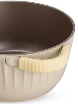 Набор посуды для приготовления 9 предметов (ковш 16см 1,4л/кастрюля 24см 4,6л/сковорода 20см, 24см/сковорода вок-28см/крышка 4шт) белый алюминий 000000000001229790