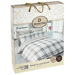 Комплект постельного белья 2спальное DE'NASTIA Классика сатин 50х70см-2шт new C010700 000000000001176396
