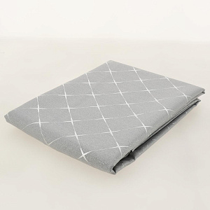 Скатерть 150x250см LUCKY Золотая коллекция Ромбы серебро полиэстер 000000000001203762