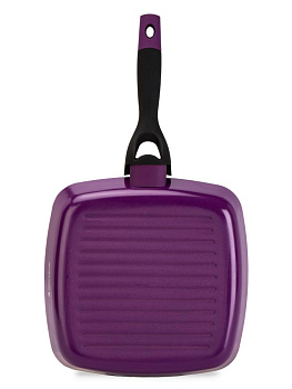 Сковорода Гриль 24см антипригарное покрытие бакелитовая ручка индукция фиолетовый Сковорода Гриль 24см антипригарное покрытие бакелитовая ручка индукция фиолетовый 000000000001228002