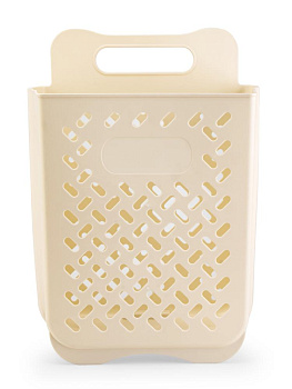 Корзина для хранения  складная настенная 48х38см кремовая пластик/силикон_ST 000000000001228741