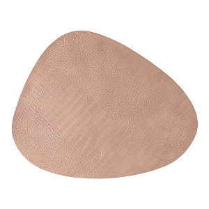 Салфетка сервировочная 45х36см DE'NASTIA Крокодил Камень розовый искусственная кожа ПВХ 000000000001214092