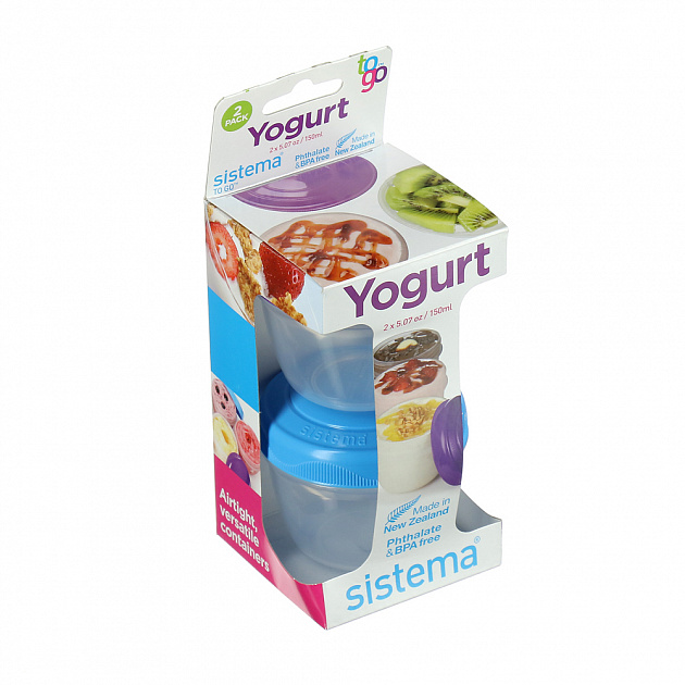 Набор контейнеров Йогурт To-Go Sistema, 150мл, 2 шт. 000000000001148966
