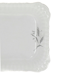 Квадратный салатник Колосок Porcelaine Czech Gold Hands, 24 см 000000000001136391