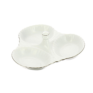 Менажница Платиновая отводка Porcelaine Czech Gold Hands, 17.5 см 000000000001136274