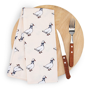 Полотенце кухонное 35х60см СОФТИ Гуси молочный хлопок 100% 000000000001218592