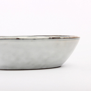 Салатник овальный 19х17х5,5см серый глазурованная керамика 000000000001213874