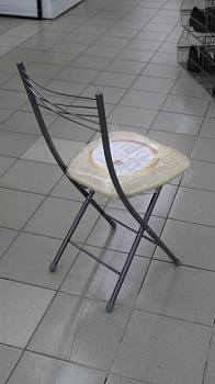 Стул складной 54,5х39,5х89см НИКА допустимая нагрузка не более 100кг слоновая кость/серый сталь винилискожа ДСП пластик 000000000001175503