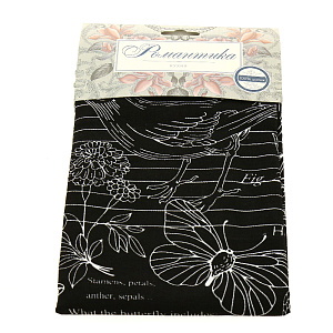 Полотенце кухонное 50*70 рогожка.100%хлопок"Версаль черный"592031 000000000001188756