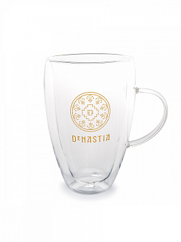 Кружка 450мл DE'NASTIA латте двойное стекло 000000000001228983