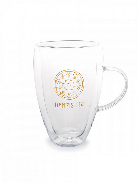 Кружка 450мл DE'NASTIA латте двойное стекло 000000000001228983