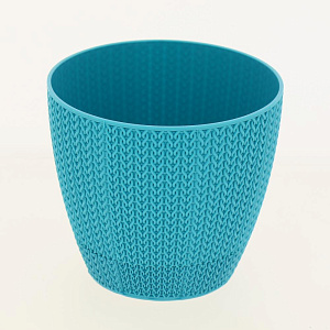 Кашпо 500мл SUN PLASTIK вязание пластик 000000000001188645