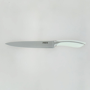 Нож разделочный клинок 197мм DE'NASTIA белая ручка нержавеющая сталь ABS пластик 000000000001210803