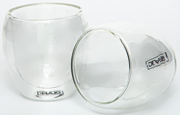 Набор стаканов 2шт 250мл OLAFF двойные стенки подарочная упаковка стекло 000000000001206623