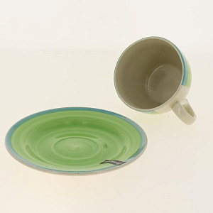 Пара чайная 220мл/блюдце ELRINGTON АЭРОГРАФ Зелень лета керамика 000000000001185952