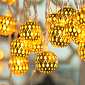 Гирлянда электрическая 2м(+5м шнур) 10 LED ламп VEGAS Нить Металлические шары теплый свет прозрачный провод 220v