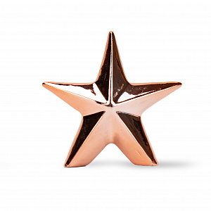Фигура декоративная 9см Звезда золото/серебро керамика 000000000001210787