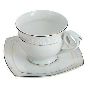 Пара чайная 280мл/блюдце КОРАЛЛ Снежная королева 000000000001063217