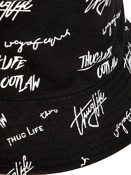 Панама 56-58см двухсторонняя черный хлопок/полиэстер 000000000001227471