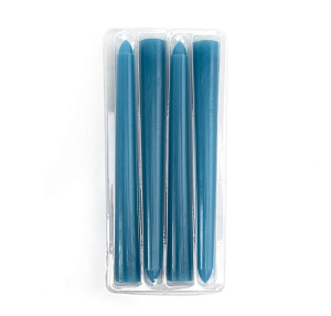 Набор свечей 4шт 20х1,9см синий 000000000001216426