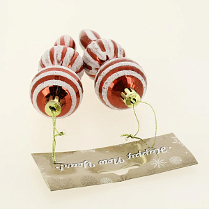 Декоративное украшение Юла 12см 2шт MANDARIN пластик 000000000001209390