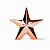 Фигура декоративная 9см Звезда золото/серебро керамика 000000000001210787