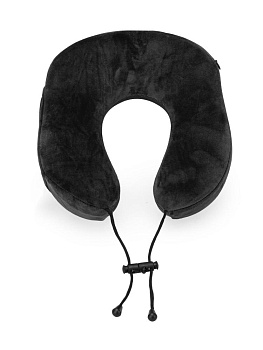 Подушка для путешествий 28х25х12см с эффектом памяти съемный чехол черный полиэстер 000000000001226501