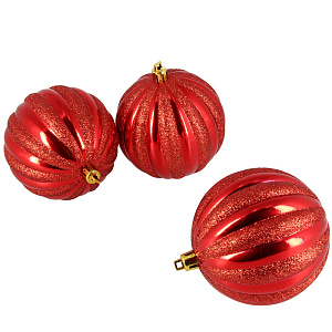 Набор елочных шаров Мандарин Посуда Центр, 8 см, 3 шт. 000000000001161781