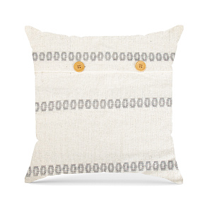 Наволочка декоративная 40х40см LUCKY ETNIC SGTH-1238 узор/полоска светло-серый экрю хлопок 100% 000000000001218045