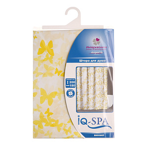 Штора для ванной комнаты IQ-Spa, 180х200 см, ПВХ 000000000001126395